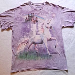 The Mountain Unicorn w/ castle and rainbow